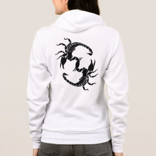 Black & White Letter S - Two Scorpions Hoodie