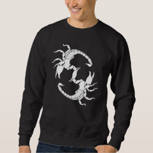 Black & White Letter S - Two Scorpions Sweatshirt