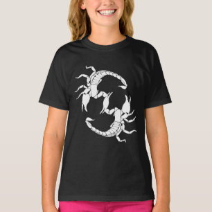 Black & White Letter S - Two Scorpions T-Shirt