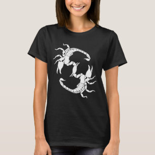 Black & White Letter S - Two Scorpions T-Shirt