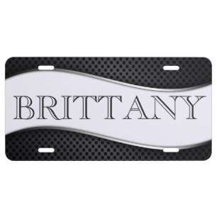 Black White License Plate