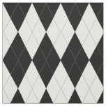 Black | White | Light Grey Argyle Pattern Fabric
