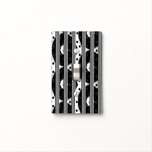 Black White Light Switch Cover (In Situ)