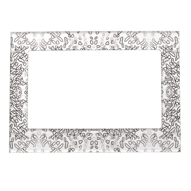 Black White Lights Reflections Magnetic Frame (Front)