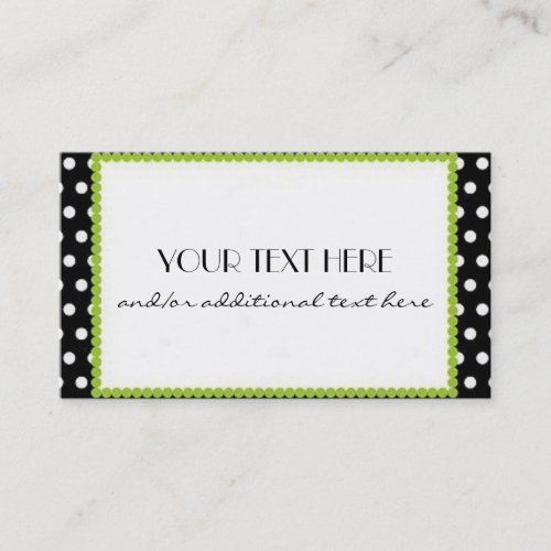 Black, White &amp; Lime Business Card Template