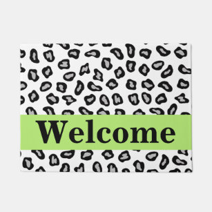 Lime Green And Black Doormats Welcome Mats Zazzle