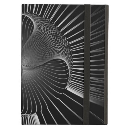 Black White Lines Abstract Cover For Ipad Air