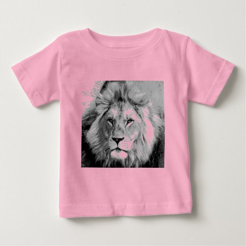 Black White Lion Baby T_Shirt