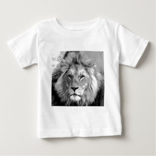 Black White Lion Baby T-Shirt