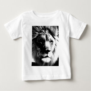 Black & White Lion Baby T-Shirt