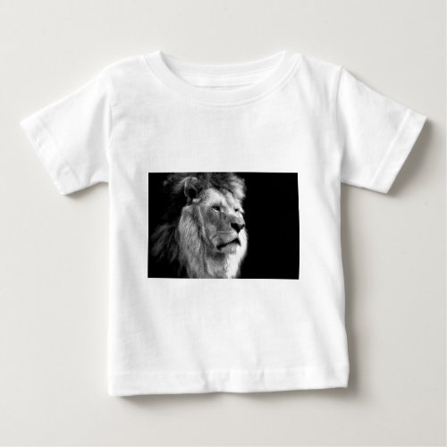 Black White Lion Baby T_Shirt