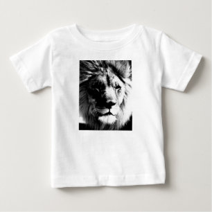 Black & White Lion Baby T-Shirt