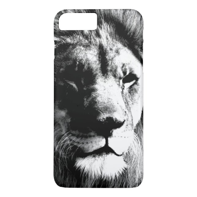 Black & White Lion Case-Mate iPhone Case (Back)