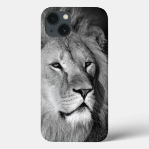 Black & White Lion iPhone 13 Case