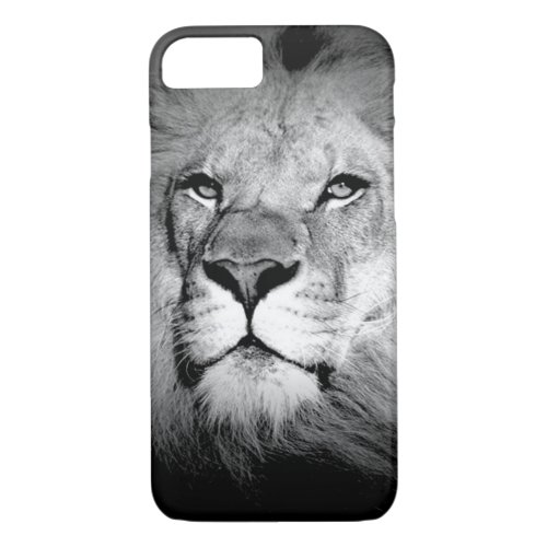 Black  White Lion iPhone 87 Case