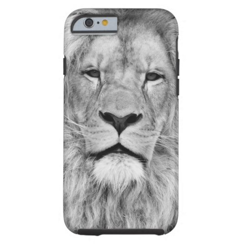 Black  White Lion Tough iPhone 6 Case