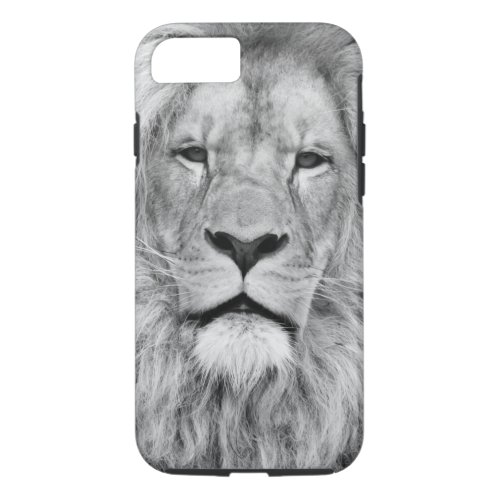 Black  White Lion iPhone 87 Case