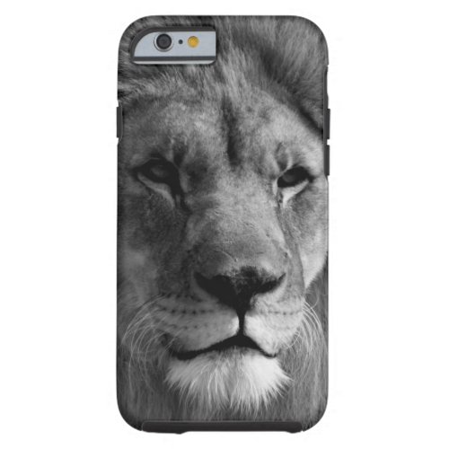 Black  White Lion Tough iPhone 6 Case