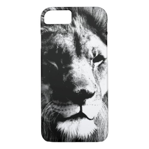 Black  White Lion iPhone 87 Case