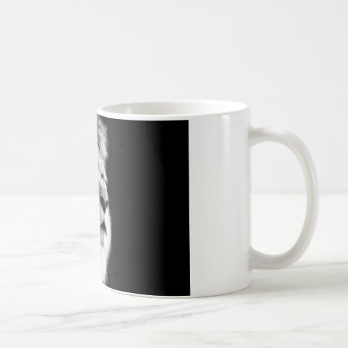 Black White Lion Coffee Mug