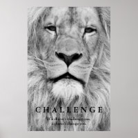 Black White Lion Eyes Challenge Inspirational