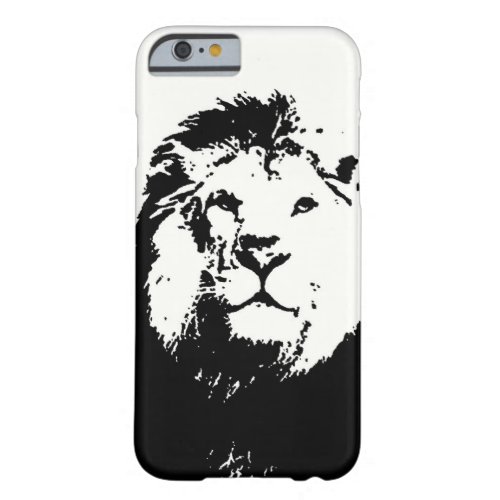 Black  White Lion iPhone 6 Case