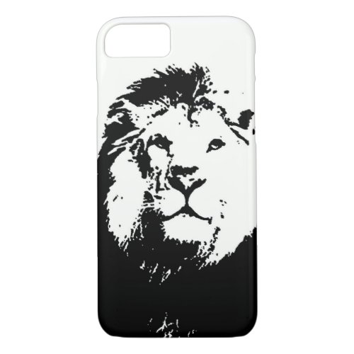 Black  White Lion iPhone 7 Case