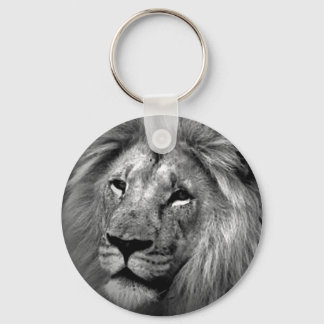 Black & White Lion Keychain