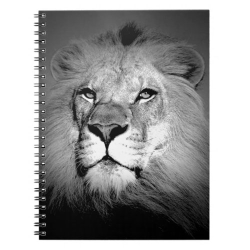 Black  White Lion Notebook