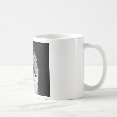 Black  White Lion Photo Coffee Mug