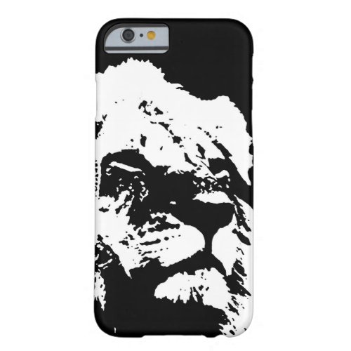 Black  white lion pop art barely there iPhone 6 case