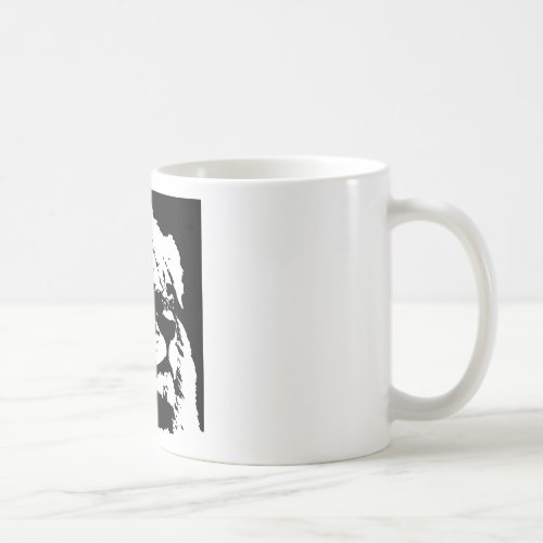 Black  white lion pop art coffee mug
