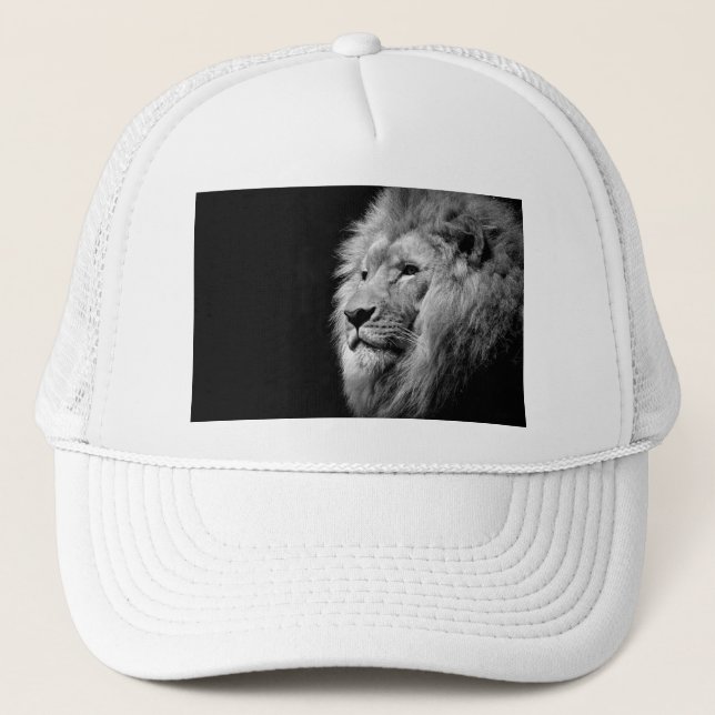 Black White Lion Portrait - Animal Photography (Front)