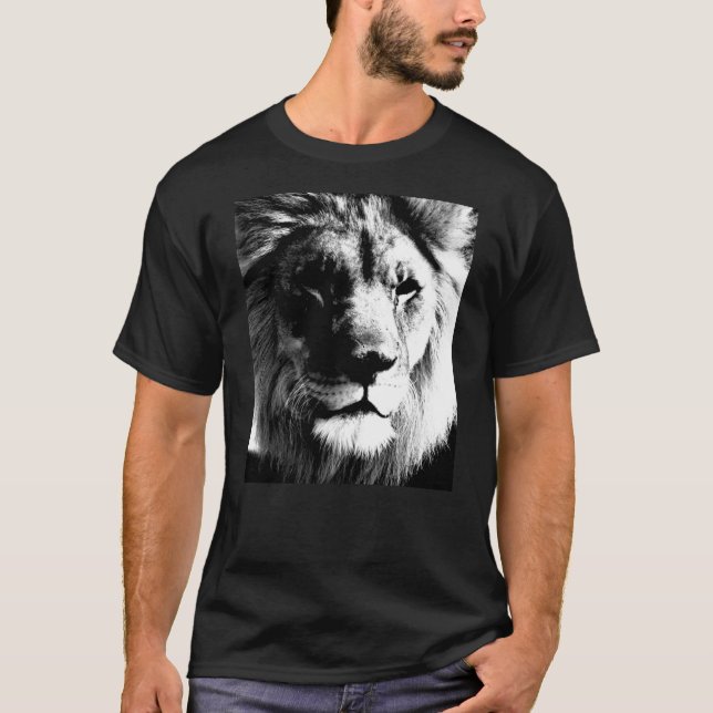 Black & White Lion T-Shirt (Front)