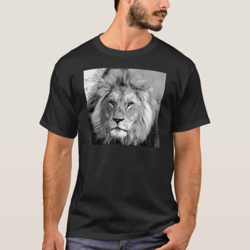 Black White Lion T_Shirt