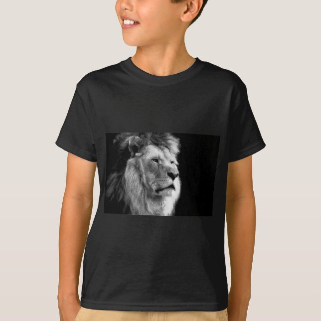 Black White Lion T-Shirt (Front)