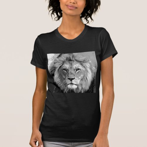 Black White Lion T_Shirt