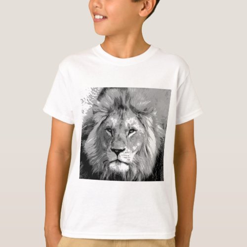 Black White Lion T_Shirt