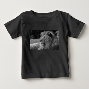 Black & White Lion - Wild Animal Baby T-Shirt
