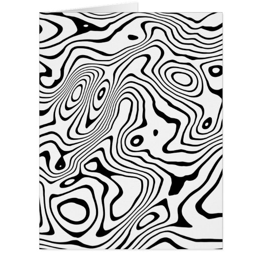 Black White liquid swirl Abstract Design (Front)