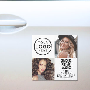 Black White Logo Business Car Magnet