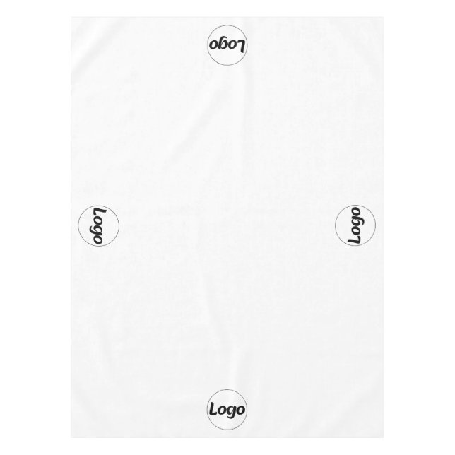 Black White Logo Business Promotional  Tablecloth (Front)