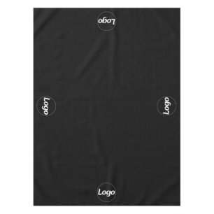 Black White Logo Business Promotional Tablecloth