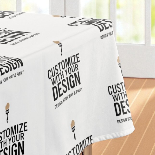 Black White Logo Business Promotional Tablecloth (Creator Uploaded)