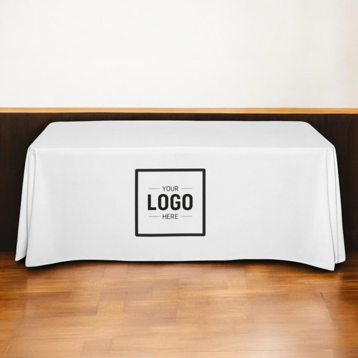 Black White Logo Business Promotional Tablecloth