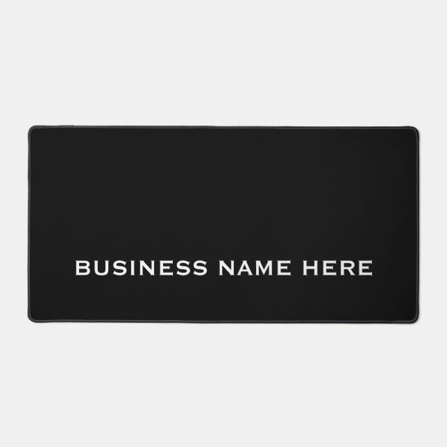 Black White Logo Company Template desk mat (Front)