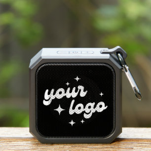 Black & White Logo Employee Event Prize Bluetooth Speaker