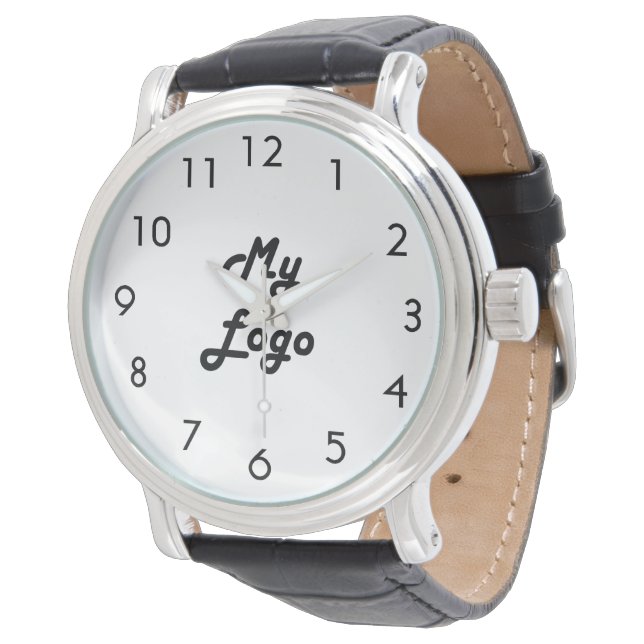 Black White logo image business Watch (Angled)