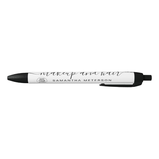 Black white logo minimalist makeup name pen (Bottom)