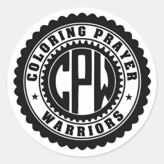 Black & White Logo Sticker ColoringPrayerWarriors